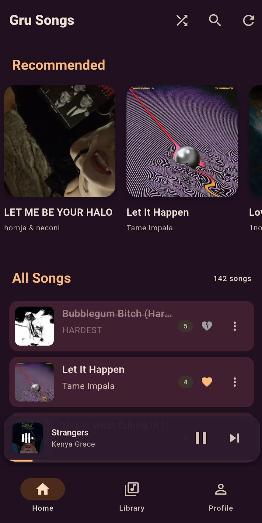 Gru Songs Player Interface